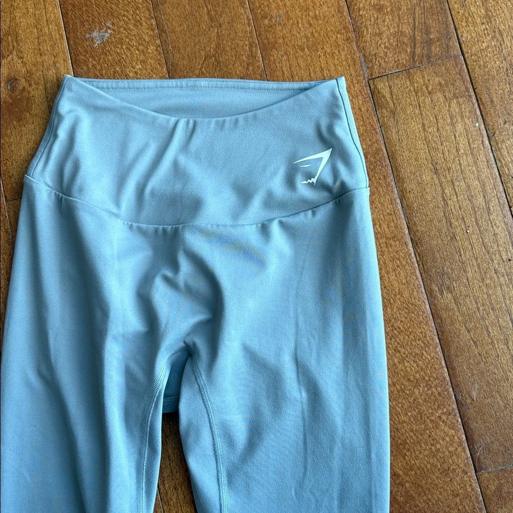 Gymshark Seamless High Waisted Leggings Light Blue Grey Tag Removed 25” Inseam - Picture 2 of 6